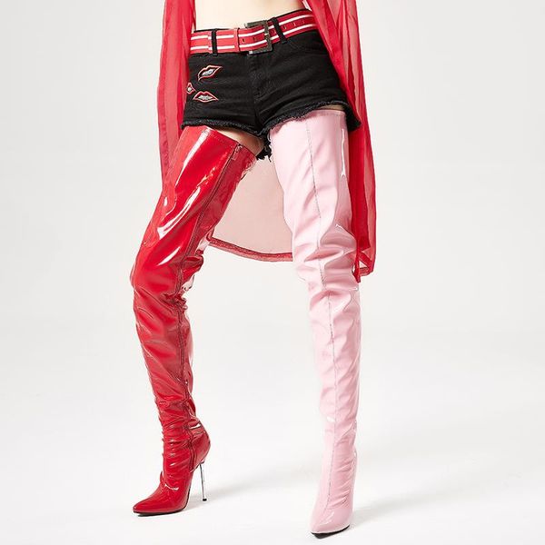 boots women crotch thigh high boots,fetish man cosplay shoes,12cm heel, over-the-knee shiny matte patent pu leather,drop, Black
boots women crotch thigh high boots,fetish man cosplay shoes,12cm heel, over-the-knee shiny matte patent pu leather,drop, Black