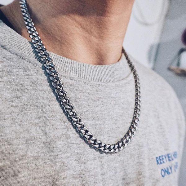 mens necklaces polishing stainless steel silver long cuban chain necklace retro male accessories steampunk jewelry on the neck chains
mens necklaces polishing stainless steel silver long cuban chain necklace retro male accessories steampunk jewelry on the neck chains