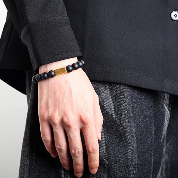 beaded, strands 10mm natural stone beads charm bracelet stainless steel couples bracelets women homme men lava, Black
beaded, strands 10mm natural stone beads charm bracelet stainless steel couples bracelets women homme men lava, Black