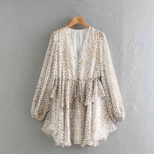 women leopard print chiffon cascading ruffle mini dress casual femme lantern sleeve clothes lady vestido d6382 210430, Black;gray
women leopard print chiffon cascading ruffle mini dress casual femme lantern sleeve clothes lady vestido d6382 210430, Black;gray