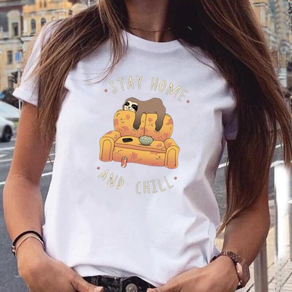 women's t-shirt fashion summer casual tshirt harajuku shirt tee femme funny stay home and chill print t women camiseta mujer, White
women's t-shirt fashion summer casual tshirt harajuku shirt tee femme funny stay home and chill print t women camiseta mujer, White