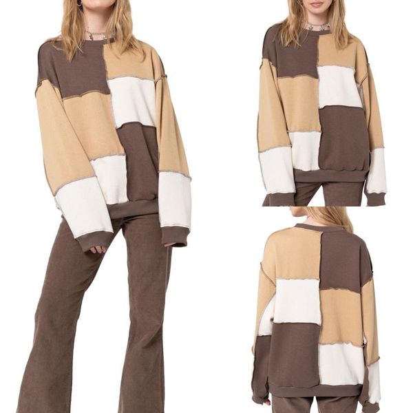 women's hoodies & sweatshirts women color block sweater, adults casual long sleeve round neck patchwork pullover, Black
women's hoodies & sweatshirts women color block sweater, adults casual long sleeve round neck patchwork pullover, Black