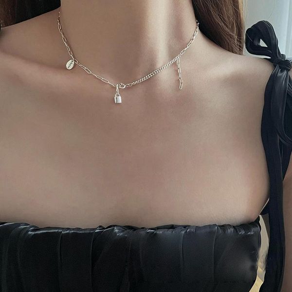 chains trendy jewelry lock geometric pendant necklace 2021 trend silvery plating chain choker for women lady gifts, Silver
chains trendy jewelry lock geometric pendant necklace 2021 trend silvery plating chain choker for women lady gifts, Silver