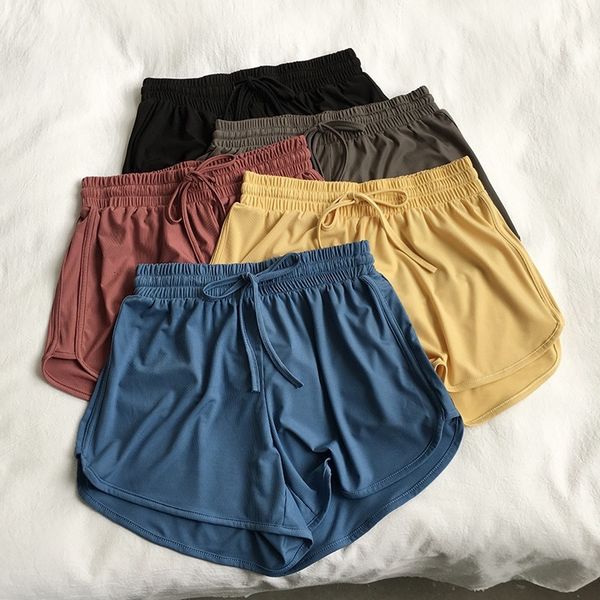 women's shorts summer cool thin ice silk wide leg elastic waist loose slim sports leisure home pants pajamas, White;black
women's shorts summer cool thin ice silk wide leg elastic waist loose slim sports leisure home pants pajamas, White;black