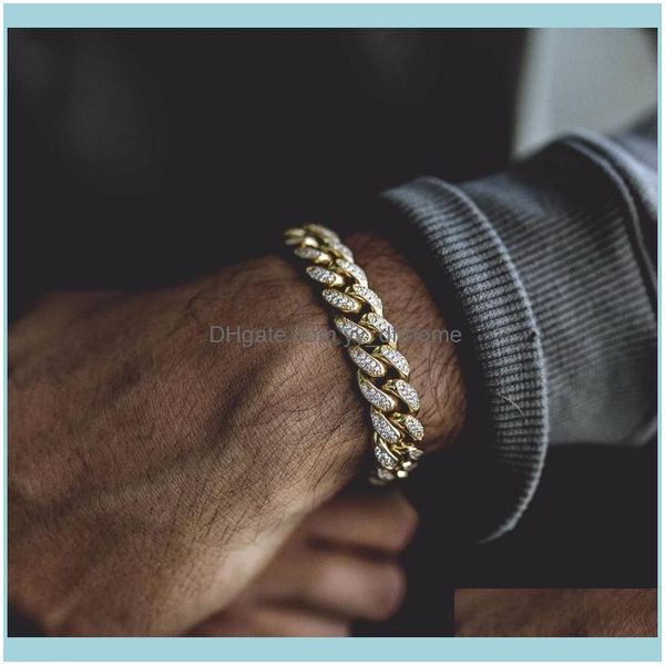 link, bracelets jewelrylink, chain mens hip hop bling iced out miami cuban bracelet sier color men fashion jewelry drop delivery 2021 6f, Black
link, bracelets jewelrylink, chain mens hip hop bling iced out miami cuban bracelet sier color men fashion jewelry drop delivery 2021 6f, Black