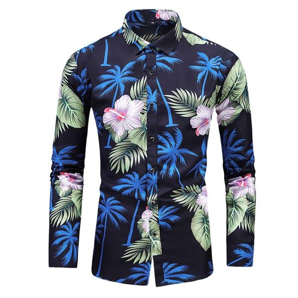 men's casual shirts social shirt floral print lapel long sleeve button cardigan korean fashion men blusas y camisas, White;black
men's casual shirts social shirt floral print lapel long sleeve button cardigan korean fashion men blusas y camisas, White;black