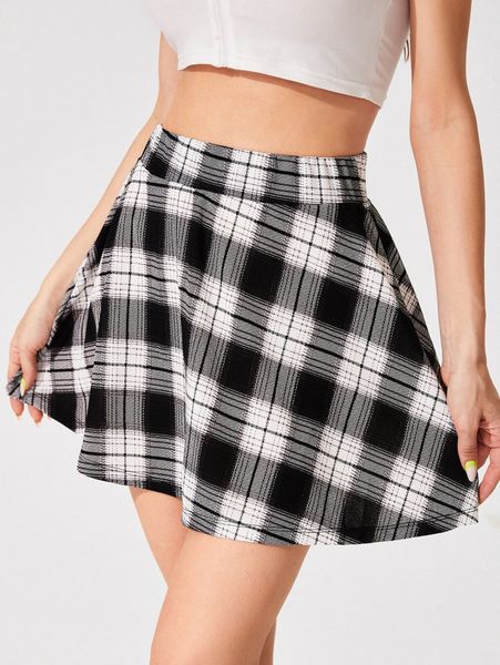 plaid print skirt s3ci#, Black
plaid print skirt s3ci#, Black
