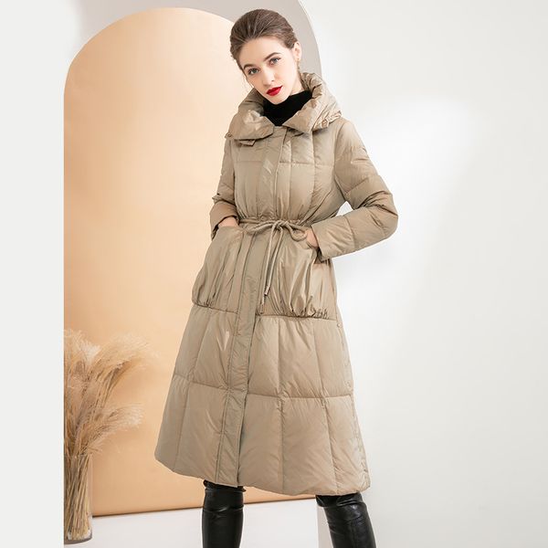 women's runway down coats stand collar zipper closure white duck down fashion winter overcoat outerwear thick parkas, Black
women's runway down coats stand collar zipper closure white duck down fashion winter overcoat outerwear thick parkas, Black