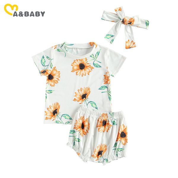 0-2y summer flower toddler born baby girl clothes set sunflower tshirt shorts headband outfits costumes 210515, White
0-2y summer flower toddler born baby girl clothes set sunflower tshirt shorts headband outfits costumes 210515, White