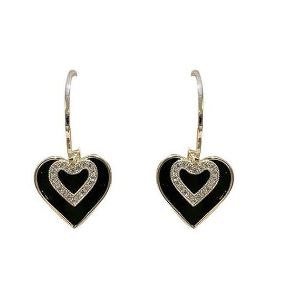 dangle & chandelier korean style temperament female earrings black heart shaped crystal charm women's party jewelry accessories, Silver
dangle & chandelier korean style temperament female earrings black heart shaped crystal charm women's party jewelry accessories, Silver