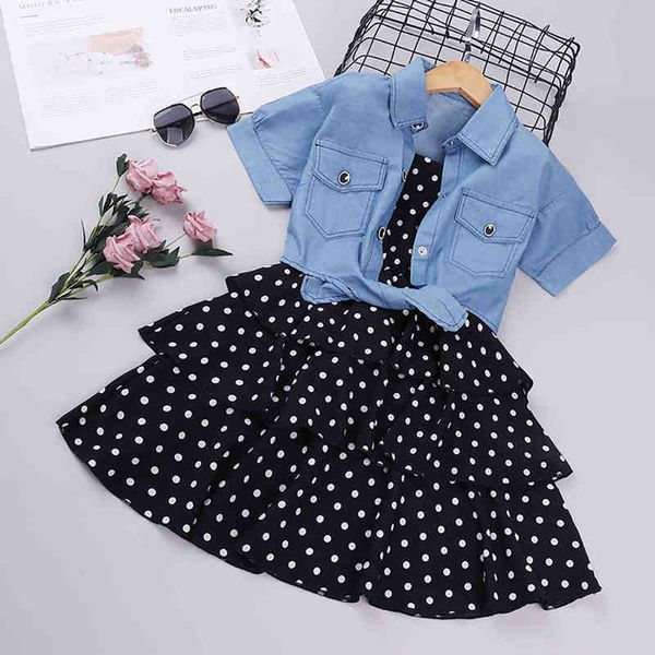 girls clothes sets summer kids clothing for children dress suits teenagers dot sling girl outfits roupa infantil menina 4 8 12y g220217, White
girls clothes sets summer kids clothing for children dress suits teenagers dot sling girl outfits roupa infantil menina 4 8 12y g220217, White