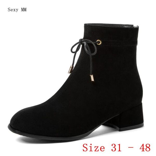 boots spring autumn low med heels women ankle woman short heel shoes small plus size 31 - 48, Black
boots spring autumn low med heels women ankle woman short heel shoes small plus size 31 - 48, Black