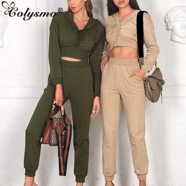 colysmo two piece outfits women ruched drawstring crop solid color sweatpants and hoodie set ladies fashion casual tracksuit 210527, White
colysmo two piece outfits women ruched drawstring crop solid color sweatpants and hoodie set ladies fashion casual tracksuit 210527, White