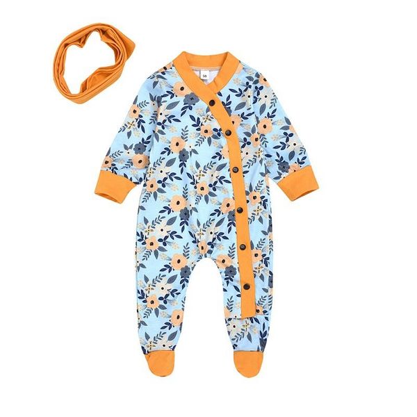 footies infant baby clothes girls rompers cotton flower pattern long sleeve bodysuit+headband born romper set, Blue
footies infant baby clothes girls rompers cotton flower pattern long sleeve bodysuit+headband born romper set, Blue