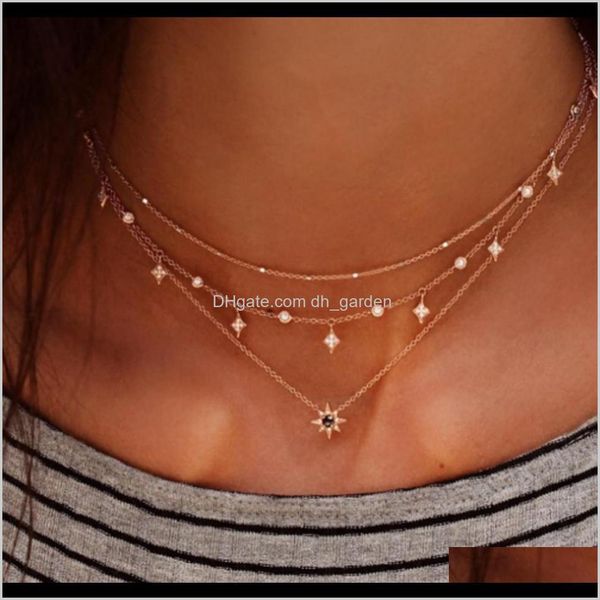 pendant necklaces & pendants jewelrycrystal star gold chain mtilayer chokers wrap necklace fashion jewelry for women gift drop delivery 2021, Silver
pendant necklaces & pendants jewelrycrystal star gold chain mtilayer chokers wrap necklace fashion jewelry for women gift drop delivery 2021, Silver