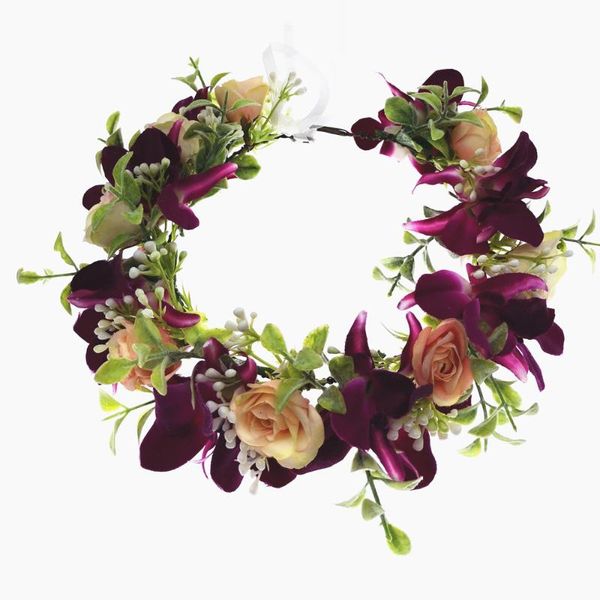 hair accessories 2021 orchid flowers crown women wedding headwear flower wreath headband hat decoration floral garlands 
hair accessories 2021 orchid flowers crown women wedding headwear flower wreath headband hat decoration floral garlands