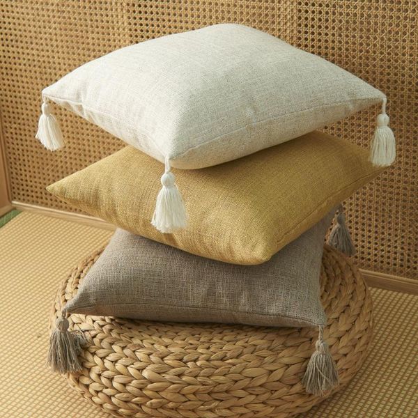 cushion/decorative pillow cushion cover tassel cotton linen solid color pillowcase home decorative for sofa bed simple art style square 45x4
cushion/decorative pillow cushion cover tassel cotton linen solid color pillowcase home decorative for sofa bed simple art style square 45x4