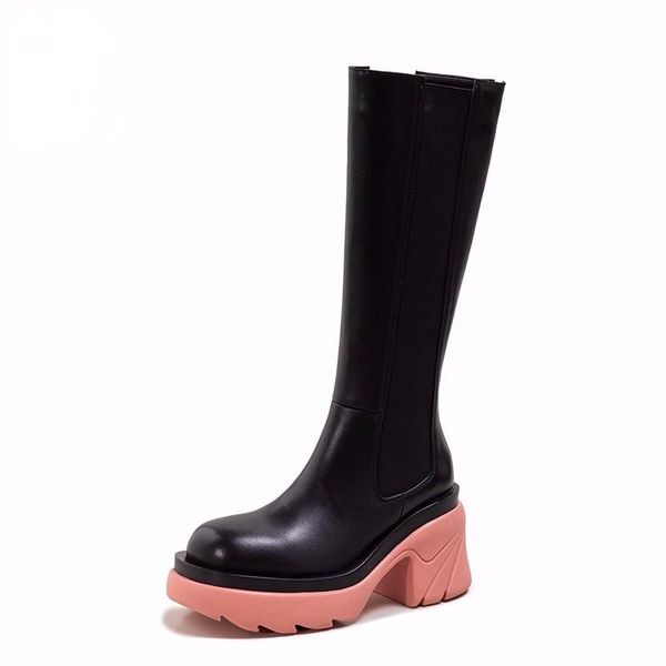 boots genuine leather knee high 2021 autumn women shoes mixed colors platform round toe leisure party female girls plus size, Black
boots genuine leather knee high 2021 autumn women shoes mixed colors platform round toe leisure party female girls plus size, Black