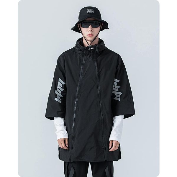 men's jackets spring autumn clothes black hooded jacket hiphop double zipper harajuku streetdress loose comfortable lovers oversized, Black;brown
men's jackets spring autumn clothes black hooded jacket hiphop double zipper harajuku streetdress loose comfortable lovers oversized, Black;brown