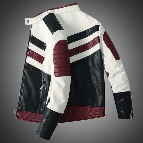 mens motorcycle jacket leather striped patchwork pu leather jacket autumn winter slim jacket mens high street irregular design 211008, Black
mens motorcycle jacket leather striped patchwork pu leather jacket autumn winter slim jacket mens high street irregular design 211008, Black