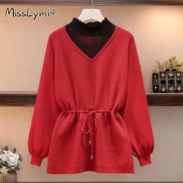 l-4xl plus size women sweaters warm clothes winter 2021 lace turtleneck patchwork long sleeve drawstring waist knitted women's, White;black
l-4xl plus size women sweaters warm clothes winter 2021 lace turtleneck patchwork long sleeve drawstring waist knitted women's, White;black