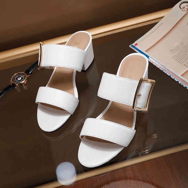 80% off shoes summer new fashion metal belt buckle slippers genuine leather open toe thick heel women's sandals, Black
80% off shoes summer new fashion metal belt buckle slippers genuine leather open toe thick heel women's sandals, Black