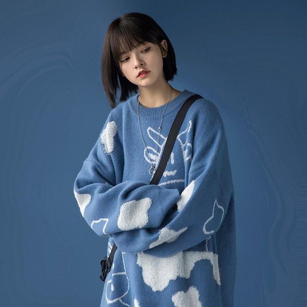 loose autumn fashion sweater fabric large women pullovers sweaters long sleeve cute blue femme chandails womens clothes eb50dl women's, White;black
loose autumn fashion sweater fabric large women pullovers sweaters long sleeve cute blue femme chandails womens clothes eb50dl women's, White;black