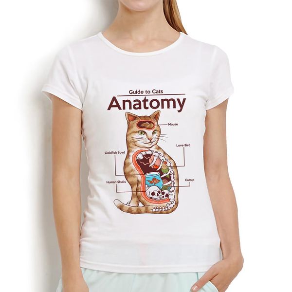 anatomy of a cat women funny summer white casual short sleeve preppy style femme kawaii meow streetwear
anatomy of a cat women funny summer white casual short sleeve preppy style femme kawaii meow streetwear