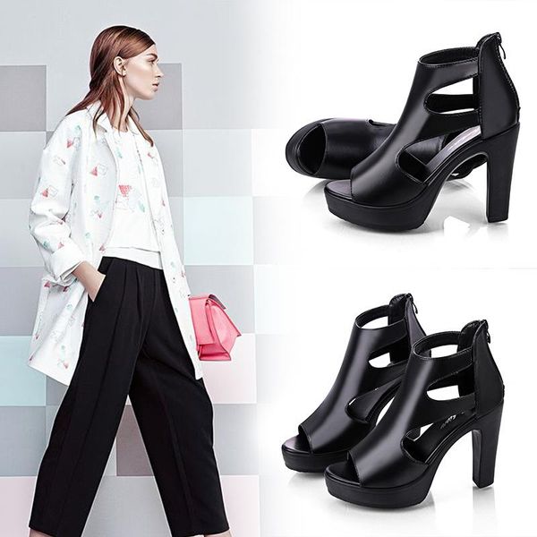 women sandals solid color high heel zip mature professional party wedding basic square female shoes u23-16 dress, Black
women sandals solid color high heel zip mature professional party wedding basic square female shoes u23-16 dress, Black