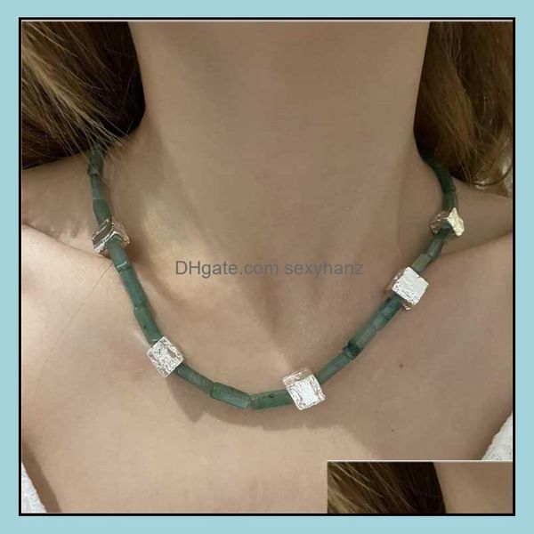 necklaces & pendants jewelry chains ins cold retro mix and match style necklace female anti-jade texture green tourmaline stone clavicle cha, Silver
necklaces & pendants jewelry chains ins cold retro mix and match style necklace female anti-jade texture green tourmaline stone clavicle cha, Silver