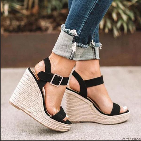 women's sandals fashion woven summer wedge heels high heel professional snake pattern muffin shoes women, Black
women's sandals fashion woven summer wedge heels high heel professional snake pattern muffin shoes women, Black