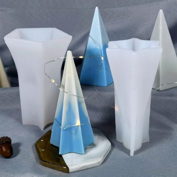craft tools 3d pyramid candle silicone mold diy geometric conical handmade soap making tool
craft tools 3d pyramid candle silicone mold diy geometric conical handmade soap making tool