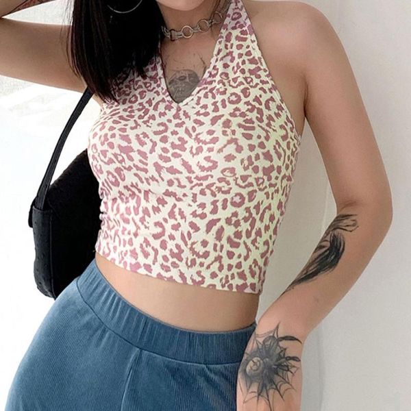 yoga outfits summer women's leopard print camisole v-neck halter lace up cropped party club wear backless camis, White;red
yoga outfits summer women's leopard print camisole v-neck halter lace up cropped party club wear backless camis, White;red