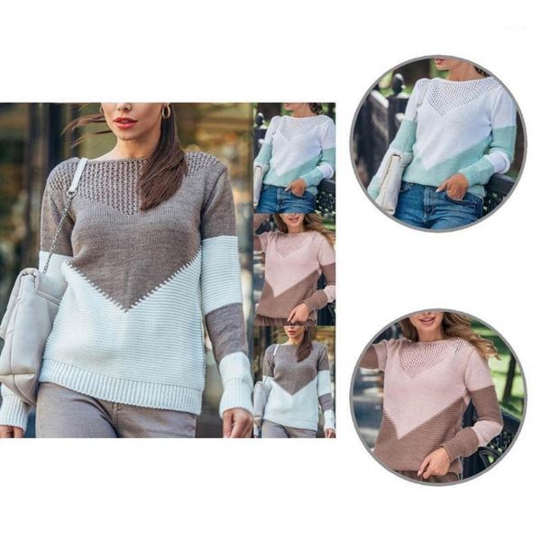 women's sweaters knitwear hollow out patchwork sweater streetwear women all match for office, White;black
women's sweaters knitwear hollow out patchwork sweater streetwear women all match for office, White;black