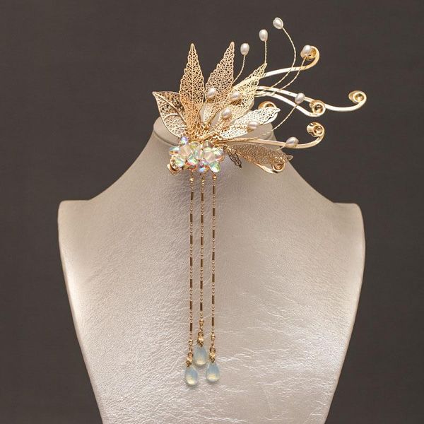 hair clips & barrettes vintage chinese style hairpin gold color leaf design tassel grip women pin headdress rhinestone clip jl, Golden;silver
hair clips & barrettes vintage chinese style hairpin gold color leaf design tassel grip women pin headdress rhinestone clip jl, Golden;silver
