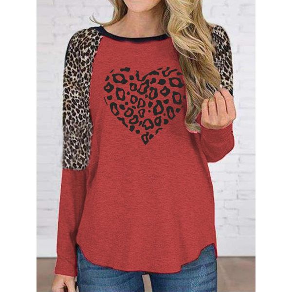 women's t-shirt 2021 heart print casual t shirt long sleeve loose women leopard clothes graphic shirts femme tee fall clothing, White
women's t-shirt 2021 heart print casual t shirt long sleeve loose women leopard clothes graphic shirts femme tee fall clothing, White