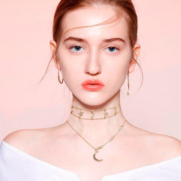 chains fashion necklace jewelry women multilayer trendy women's neck chain clavicle choker crystal necklaces for 2021, Silver
chains fashion necklace jewelry women multilayer trendy women's neck chain clavicle choker crystal necklaces for 2021, Silver