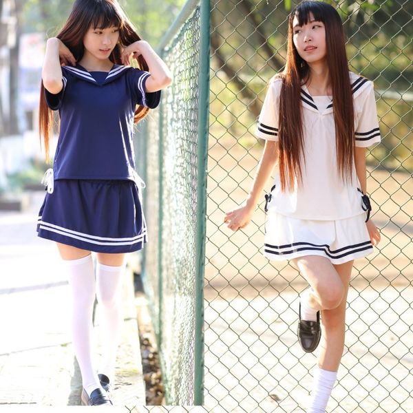 class student jk cos sailor uniform naval academy panty skirt soft girl performance suit, Red;black
class student jk cos sailor uniform naval academy panty skirt soft girl performance suit, Red;black