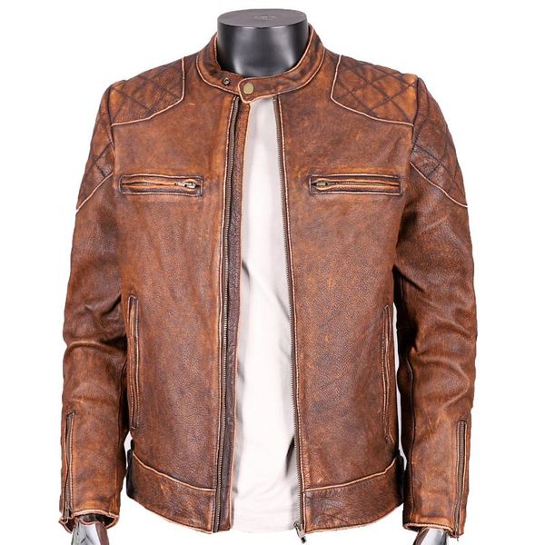 men's leather & faux 2021 vintage yellow biker style genuine jacket men plus size 3xl real natural cowhide autumn slim fit motorcycle c, Black
men's leather & faux 2021 vintage yellow biker style genuine jacket men plus size 3xl real natural cowhide autumn slim fit motorcycle c, Black