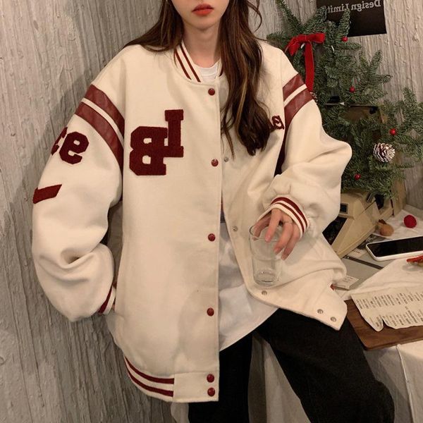 women's jackets kalenmos korean coats women single-breasted striped casual fashion hit color baseball uniform black jacket 2021 fall, Black;brown
women's jackets kalenmos korean coats women single-breasted striped casual fashion hit color baseball uniform black jacket 2021 fall, Black;brown
