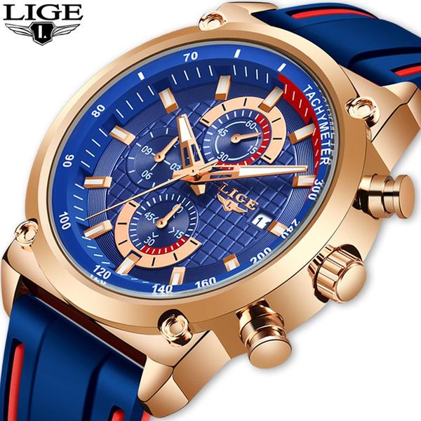 wristwatches lige men's watch chronograph analog quartz date creative dial blue leather strap waterproof wrists reloj hombre, Slivery;brown
wristwatches lige men's watch chronograph analog quartz date creative dial blue leather strap waterproof wrists reloj hombre, Slivery;brown