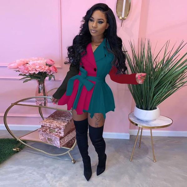 colorblock fashion mini dress long sleeve tshirt dresses with sashes woman vintage clothing patchwork pleated casual, Black;gray
colorblock fashion mini dress long sleeve tshirt dresses with sashes woman vintage clothing patchwork pleated casual, Black;gray