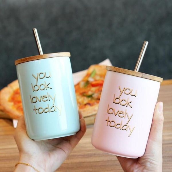 water bottles 480ml brief ceramic mug with lid and straw letter coffee wooden cover stainless steel drink cups milk teacup
water bottles 480ml brief ceramic mug with lid and straw letter coffee wooden cover stainless steel drink cups milk teacup