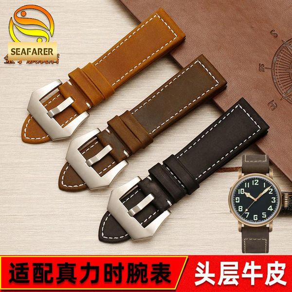watch bands men's genuine leather strap for real time bronze big flying first layer cowhide bracelet men band, Black;brown
watch bands men's genuine leather strap for real time bronze big flying first layer cowhide bracelet men band, Black;brown