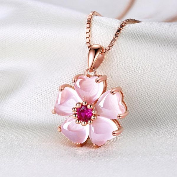 cute female moonstone crystal pendant necklace charm rose gold color wedding necklaces for women boho pink flower chain, Silver
cute female moonstone crystal pendant necklace charm rose gold color wedding necklaces for women boho pink flower chain, Silver