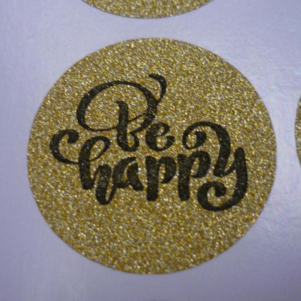 gift wrap be happy light gold glitter classic round sticker with customized texts or logo
gift wrap be happy light gold glitter classic round sticker with customized texts or logo