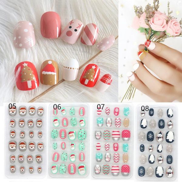 false nails 24pcs/box detachable children small fake nail oval head christmas design elk full cover manicure tool z1323, Red;gold
false nails 24pcs/box detachable children small fake nail oval head christmas design elk full cover manicure tool z1323, Red;gold