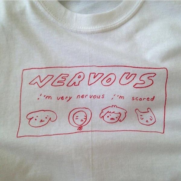 women's t-shirt nervous drawing graphic tee women cute tumblr quotes tshirt fashion summer casual white shirt
women's t-shirt nervous drawing graphic tee women cute tumblr quotes tshirt fashion summer casual white shirt