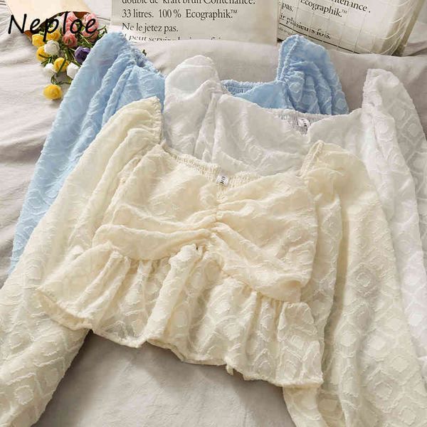 neploe square collar solid blouse women flare long sleeve ruffles elegant blusas spring draped shirt feminino 210423, White
neploe square collar solid blouse women flare long sleeve ruffles elegant blusas spring draped shirt feminino 210423, White