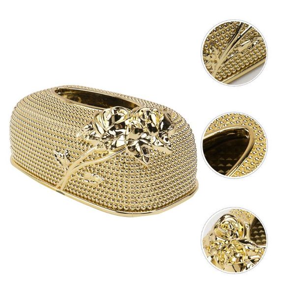 1pc el decorative napkin box household furnishing storage adornment (golden) tissue boxes & napkins
1pc el decorative napkin box household furnishing storage adornment (golden) tissue boxes & napkins